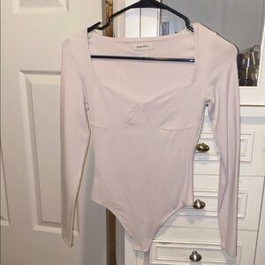 Babaton Aritzia Cream Contour body suit
